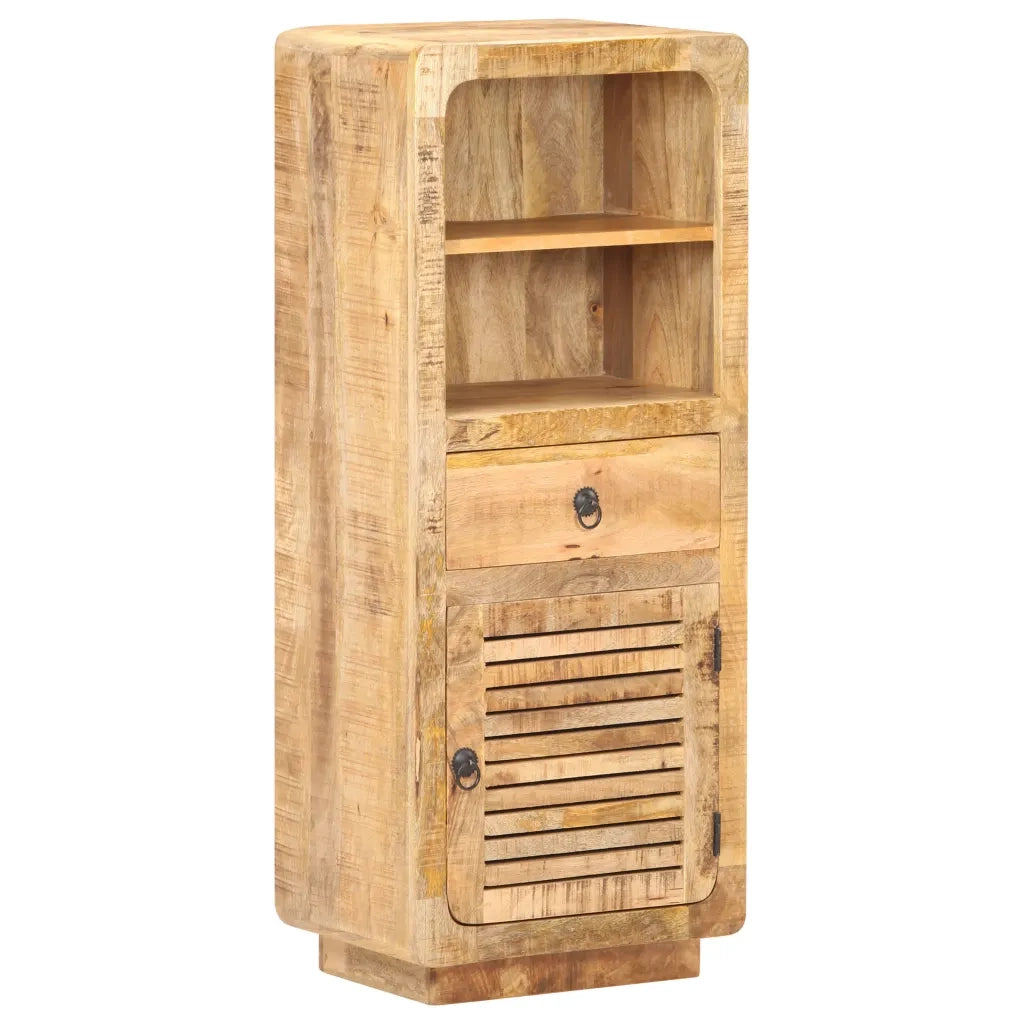 Credenza-Buffet-Armadio da cucina Alta 45x32x110 cm in Legno Massello di Mango Grezzo