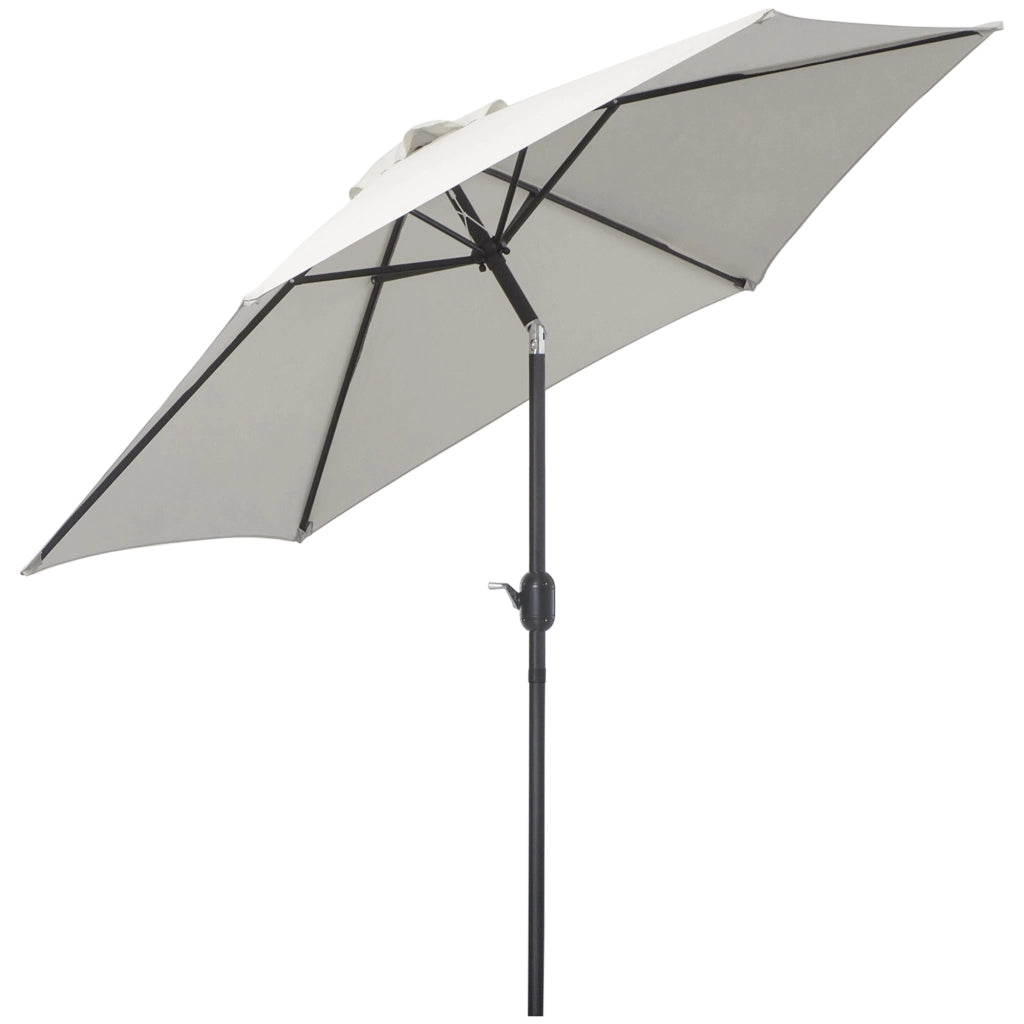 Ombrellone da giardino pieghevole ¨C zephmum ¨C crema, alluminio, ?260x235 cm