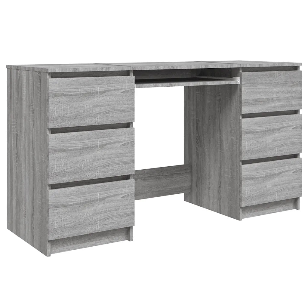 Scrivania Grigio Sonoma 140x50x77 cm in Legno Multistrato 815439