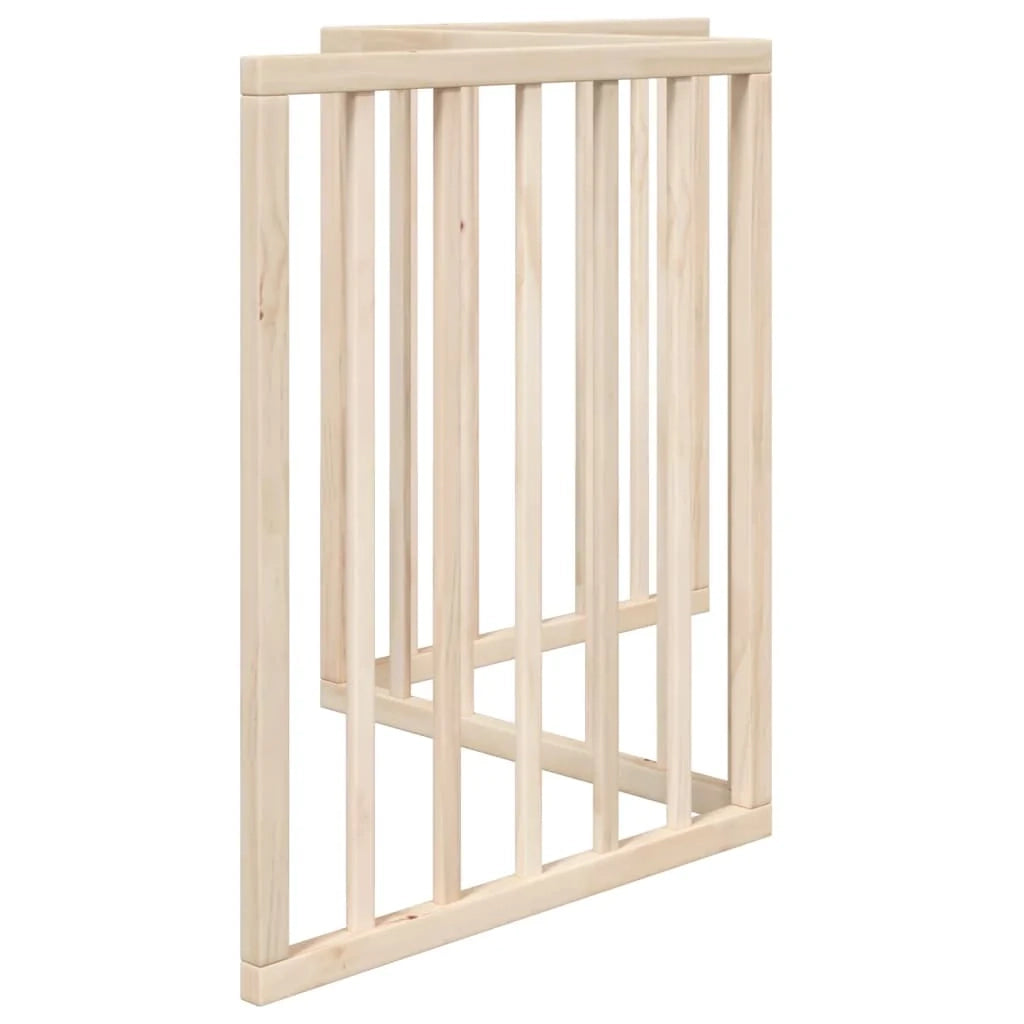 Cancelletto di sicurezza pieghevole per cani a 3 pannelli 150 cm legno di pioppo marrone 02_0023068