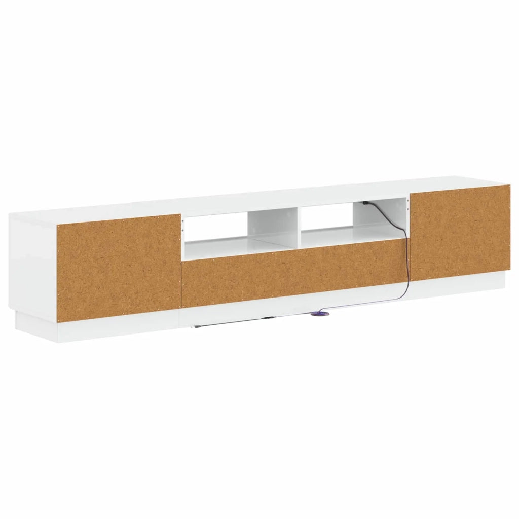 Mobile TV LED a 5 pezzi Bianco Lucido Legno ingegnerizzato 3416843