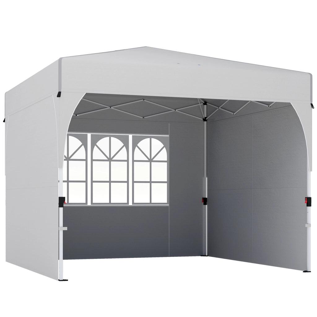 Gazebo pieghevole 3x3m pop-up ¨C Xylo ¨C UV50+ 3 pareti laterali crema
