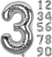 Nummerballone XXL Gigantesche - Zaffiro - Decorazione di Compleanno - Adatto per Ragazzi e Ragazze - 83cm