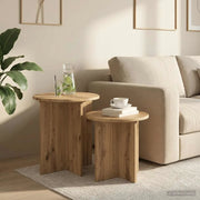 Set tavolini 2 pcs Rovere Artigianale Legno ingegnerizzato 8001018