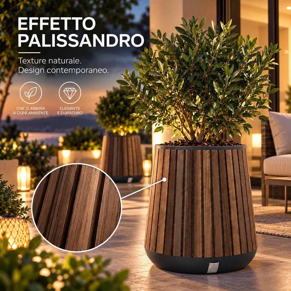 Keter Conical Plantar Vaso per Piante Fioriera per Fiori Marrone Resiste UV