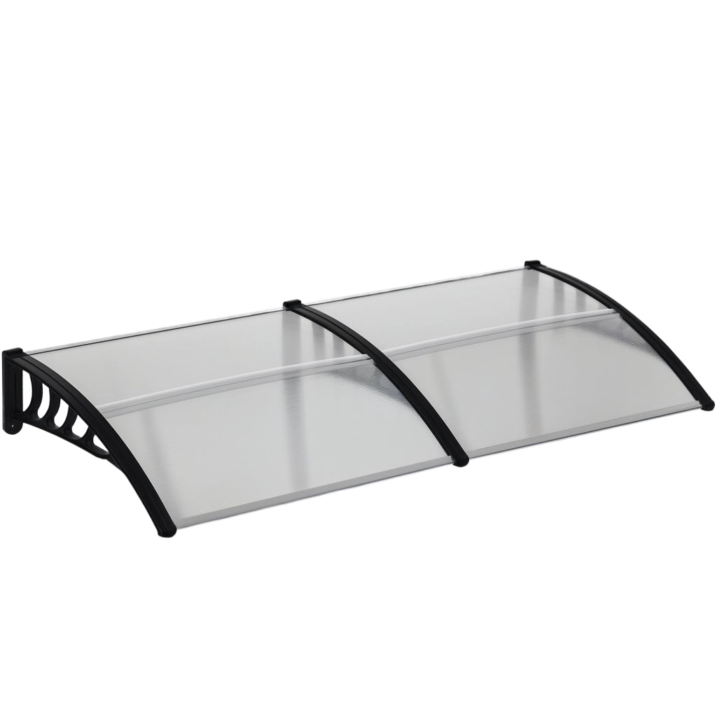 Pensilina da Esterno in Policarbonato e Alluminio ¨C zephmum ¨C 200x96x27cm Trasparente