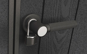 Casetta Box da Giardino 340x218x226 cm Keter Signature Venetian Pent 11x7 Effetto Legno Marrone e Antracite