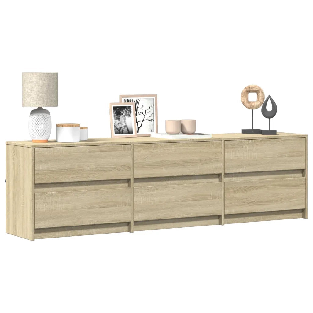 Mobile Porta TV con LED Rovere Sonoma 180x34x50cm in Truciolato 3307928