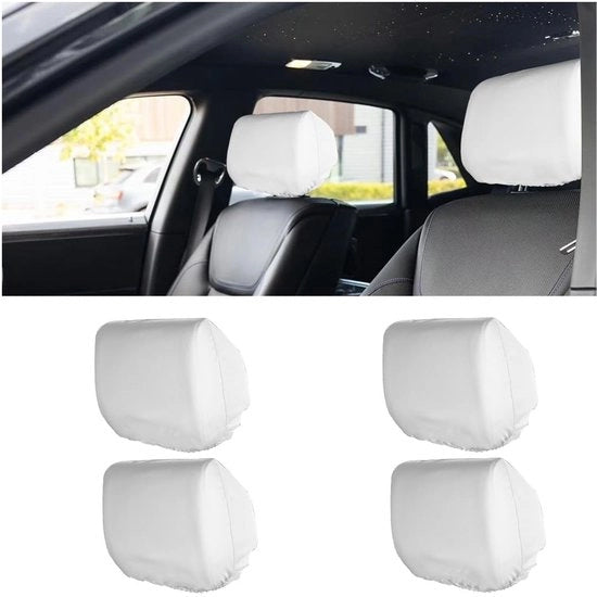 Supporto per Capo Universale - 4 Pezzi - Nero/Bianco - Tela Tessuta - Respirante - Lavabile - Comodo - Supporto per Capo Auto
