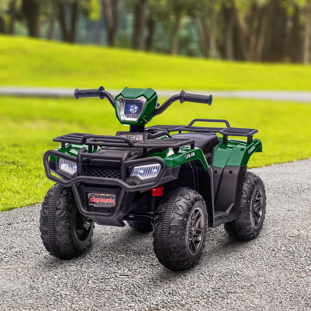 Quad per Bambini 3-6 Anni con 3 Luci LED, Velocit¨¤ max 4km/h e 50 Minuti max di Carica, 88x45x50 cm