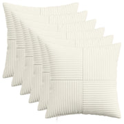 Federa 6 pcs ALMELO Crema 40 x 40 cm corduroy 914180