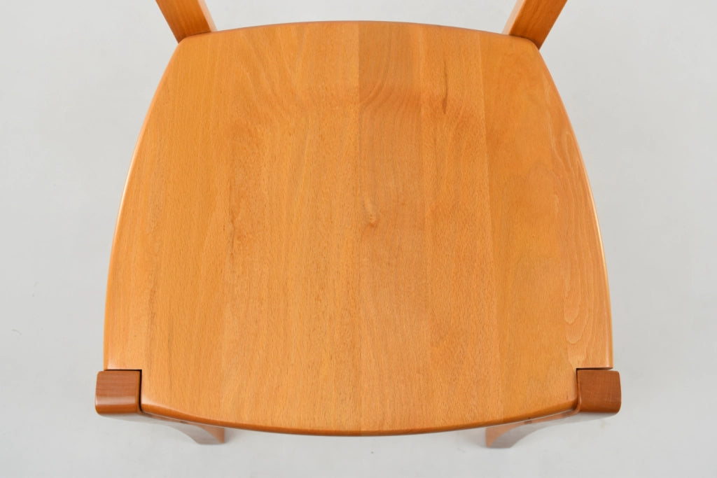 Set 4 Sedie Venice Tommychairs, robusta struttura in legno di faggio verniciata in miele e seduta in legno