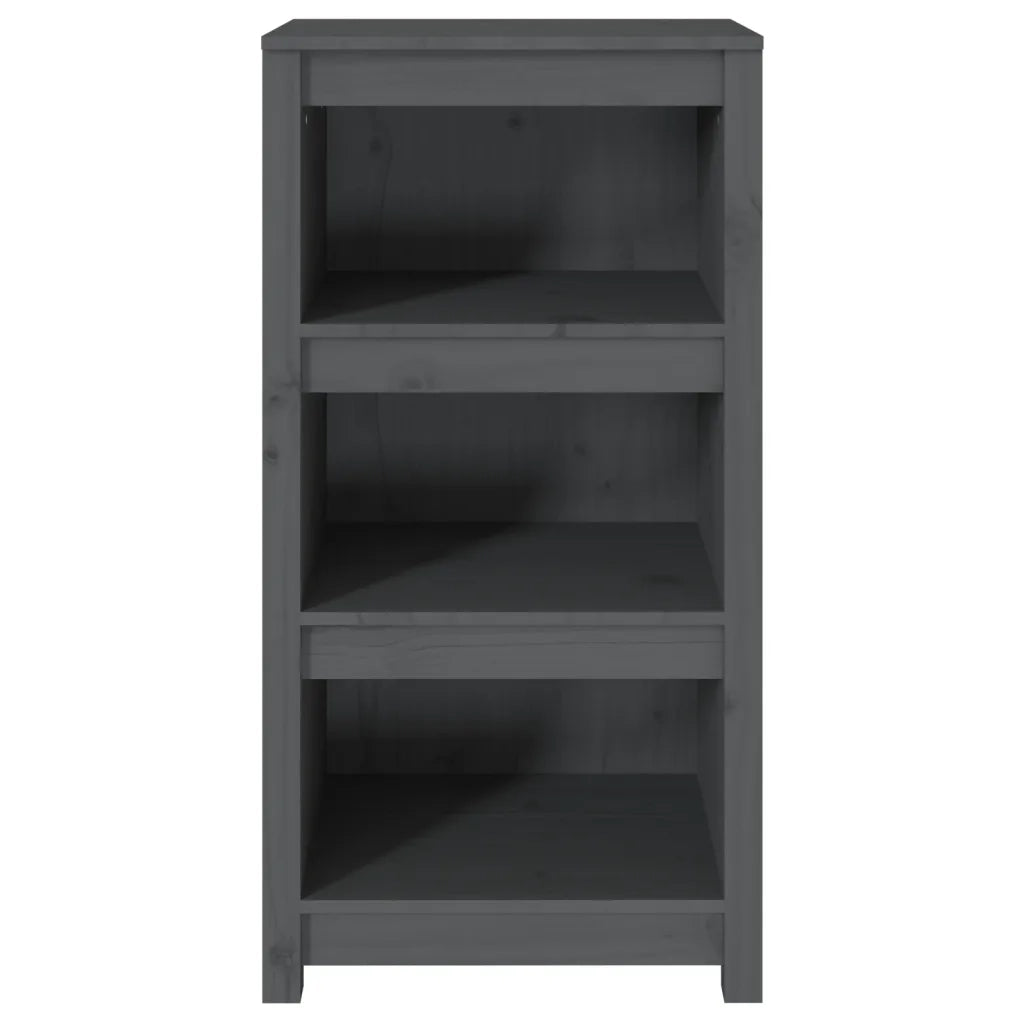Libreria-Scaffale per Libri-Mobile di Stoccaggio Grigia 50x35x97 cm in Legno Massello di Pino