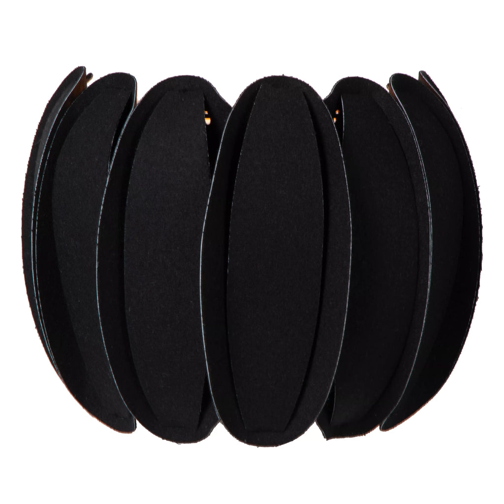 Applique decorativa in feltro nero Spencer E27 40W Lucide