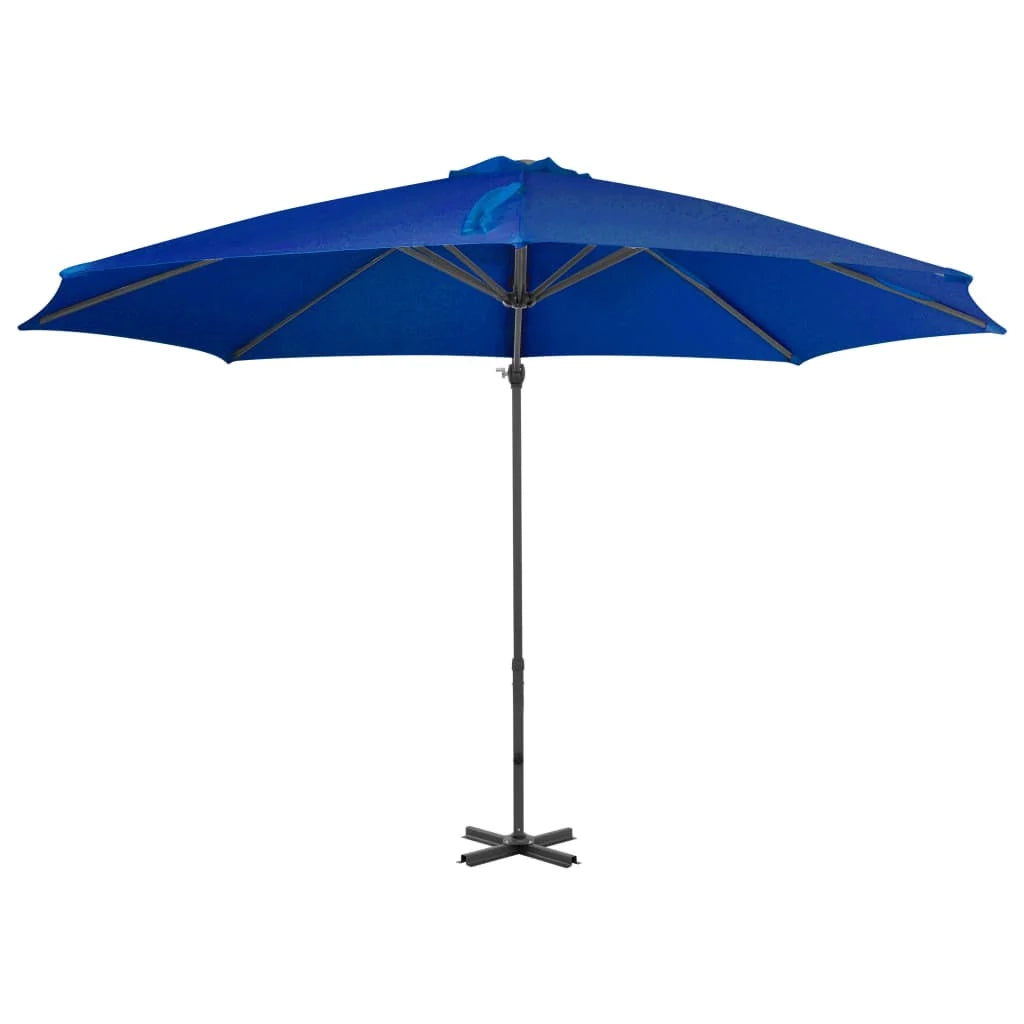 Ombrellone a braccio con palo in alluminio blu da 300 cm 02_0008491