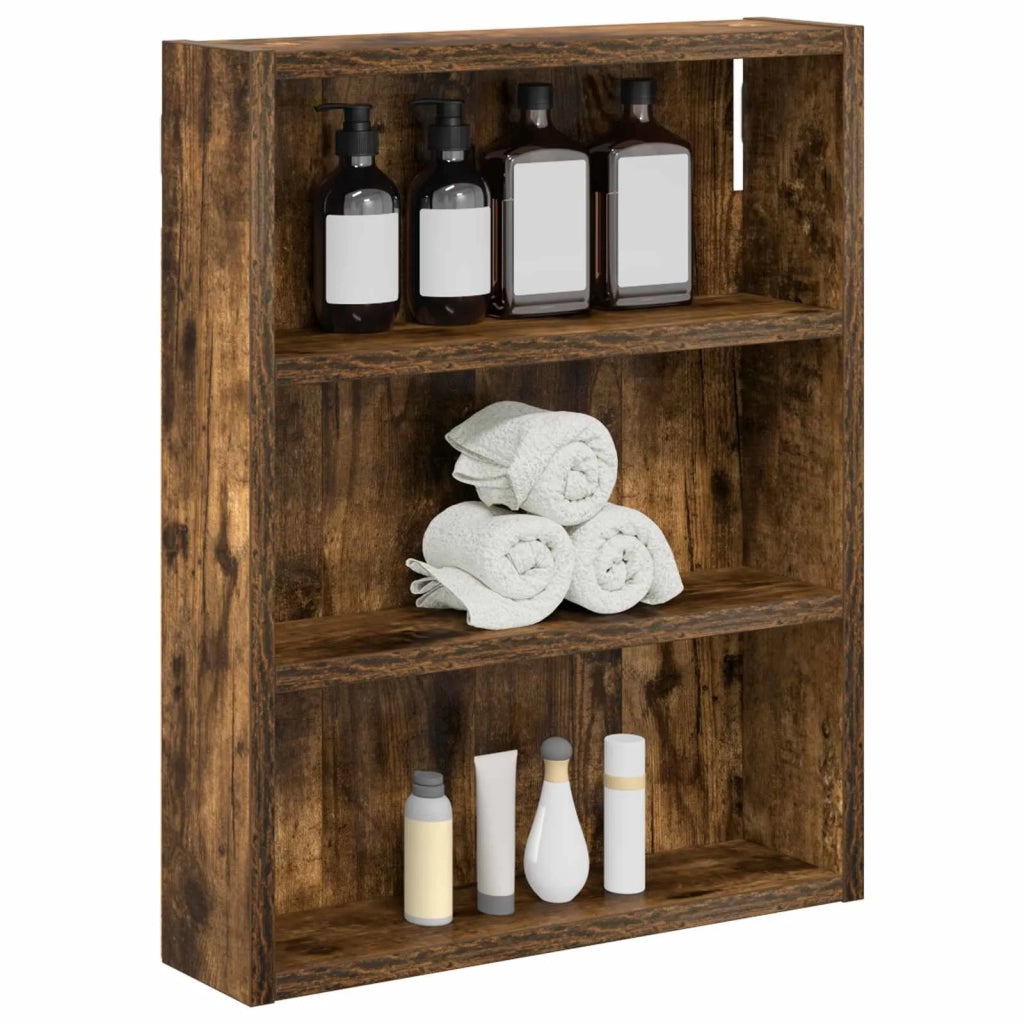 Armadio da bagno a muro Quercia Affumicata 40 x 10 x 50 cm
