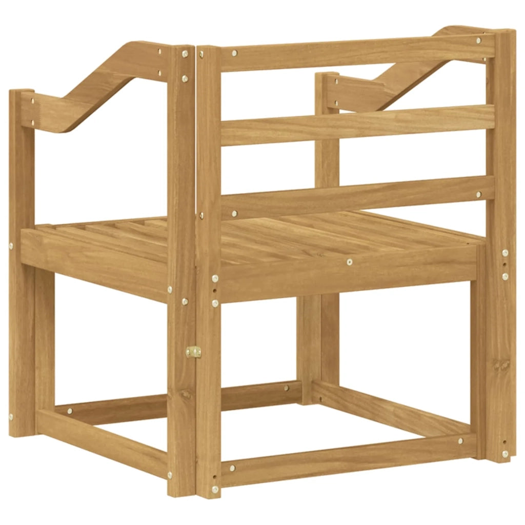 Set di divani da esterno Legno di Acacia Massello Bianco 3438988