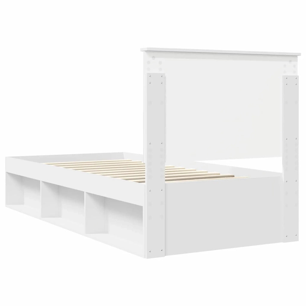 Struttura del letto Bianco 90 x 200 cm Pino massello 3411055
