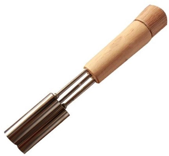 Sieruitsteker con funzione di punteruolo per verdure e frutta, elemento funzionale in acciaio inox (colore: marrone/argento), quantità: 1 pezzo