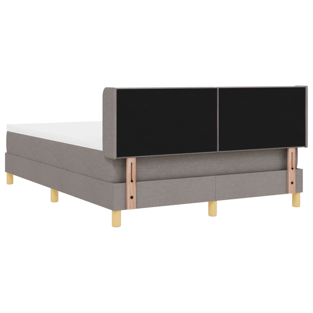Letto con Box Spring con Materasso Tortora 140x200 cm Tessuto