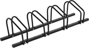 Rastrelliera per Biciclette, Portabiciclette Parcheggio Organizzatore per 4/5/6 Bici, Parcheggio per Biciclette, Telaio d'Acciaio (Nero, 4 Bici)