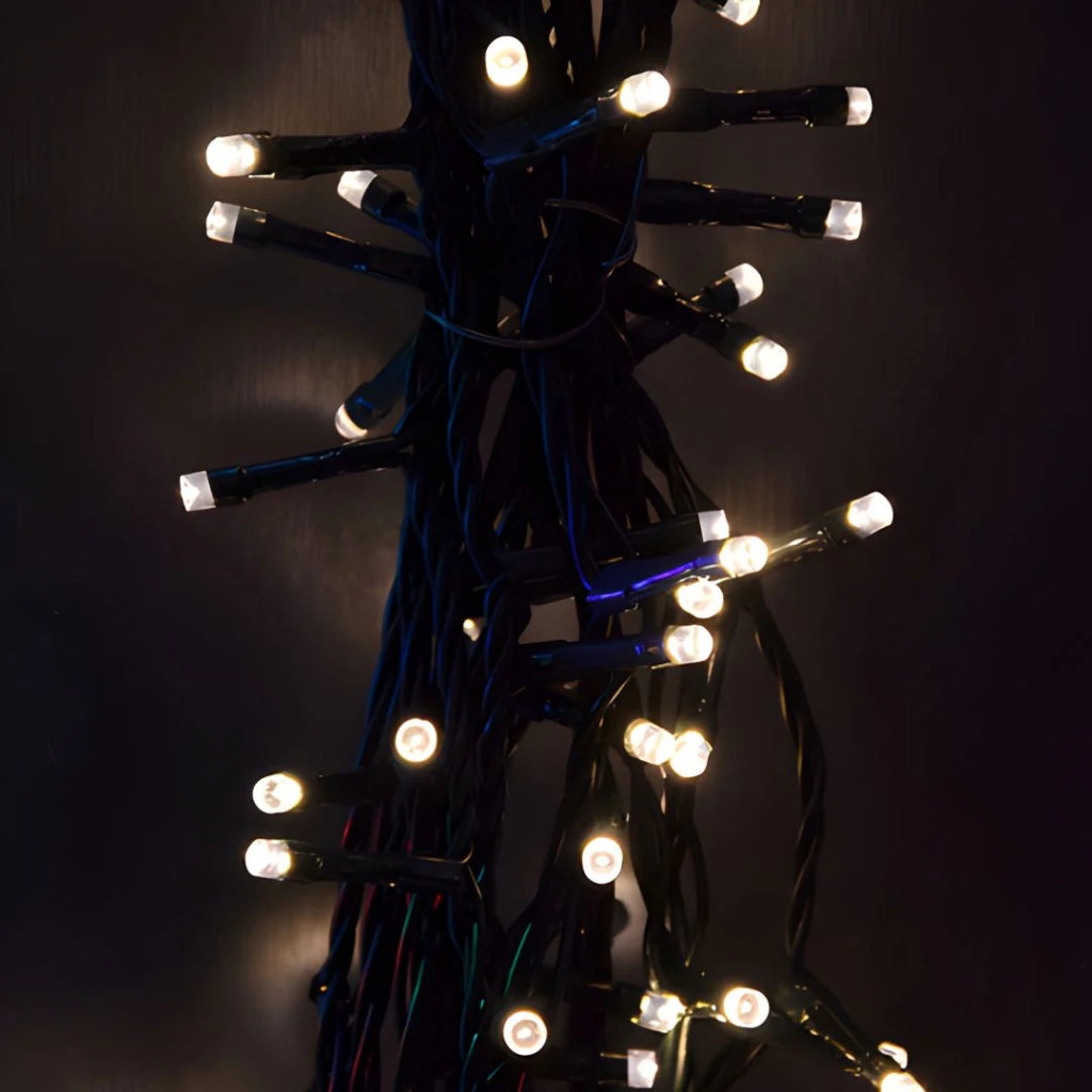 LUCI DI NATALE A LED 180LED BIANCO CALDO INTERNO ESTERNO IP44 8 GIOCHI DI LUCI CON MEMORIA