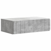 Tavolino da Parete Laterale Grigio Cemento 59 x 34,5 x 17 cm