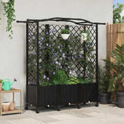 Letto Rialzato con Griglia e Tetto Nero 163 x 40 x 144 cm PP 3423109