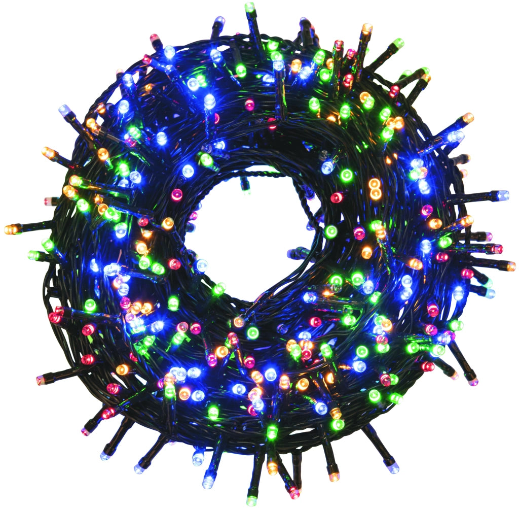 LUCI DI NATALE PER INTERNO ED ESTERNO MULTICOLOR 1.000 led cavo luci 45 mt.