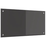 Paraschizzi moderno per cucina 80 x 40 cm resistente e facile da installare in vetro temperato grigio scuro 02_0058450