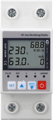 Sicurezza di Protezione contro Scosse Elettriche con Monitoraggio Remoto e Display Digitale per Misura della Potenza.