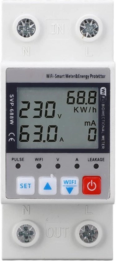 Sicurezza di Protezione contro Scosse Elettriche con Monitoraggio Remoto e Display Digitale per Misura della Potenza.