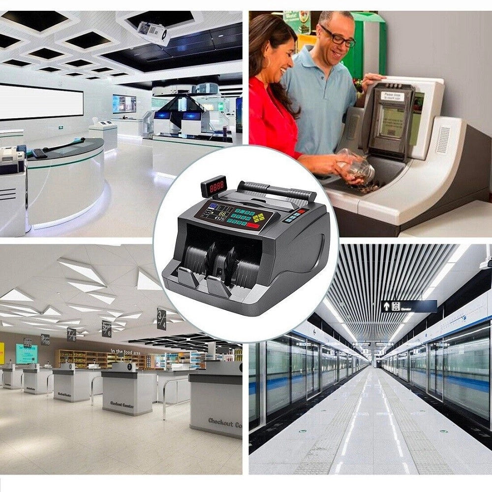 Trade Shop - Macchina Conta Banconote Automatico Multi Valuta Rivelatore Di Banconote False -