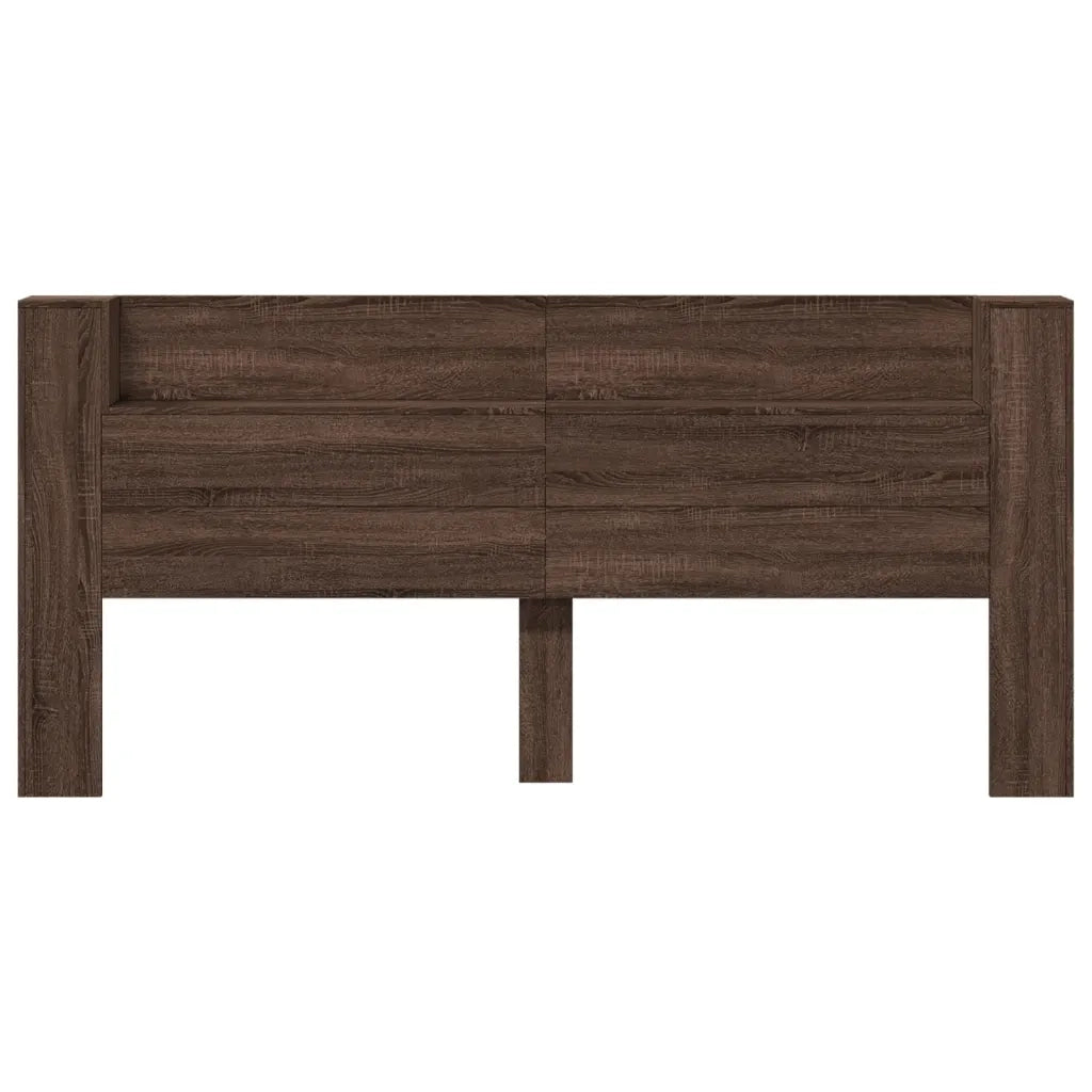 Testiera | Testata con Contenitore a LED Rovere Marrone 220x16,5x103,5 cm