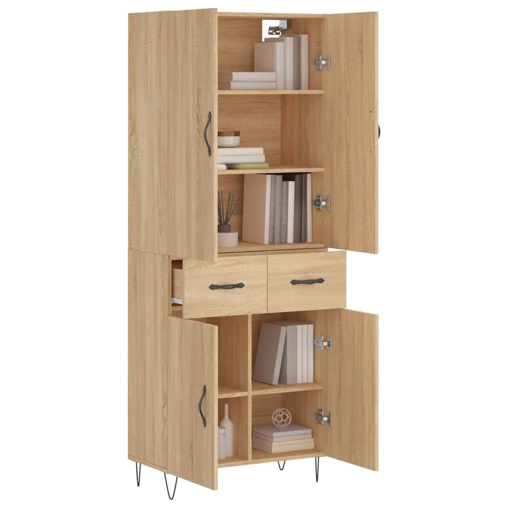 Credenza Rovere Sonoma 69,5x34x180 cm in Legno Multistrato 3198180