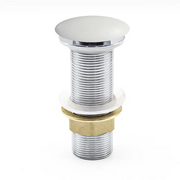 Piletta click-clack universale lavabo bidet in ottone con tappo bianco opaco | Noana