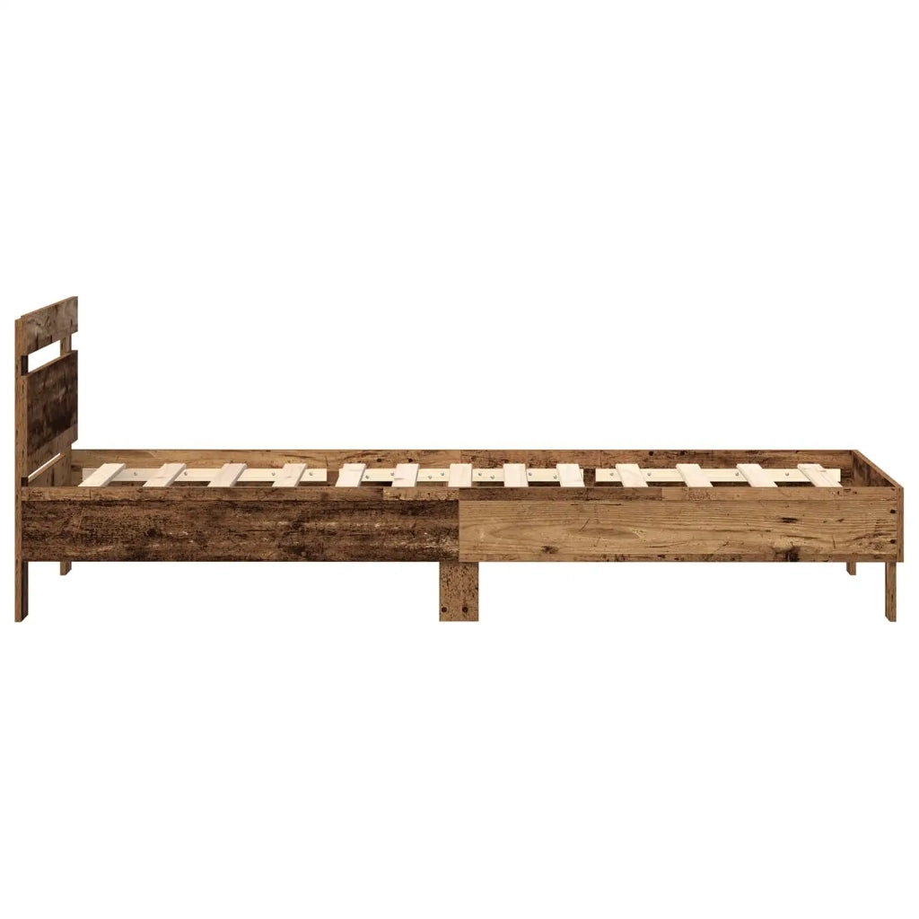 Struttura del letto con testiera-Giroletto con Testiera Legno vecchio 100 x 200 cm 127466