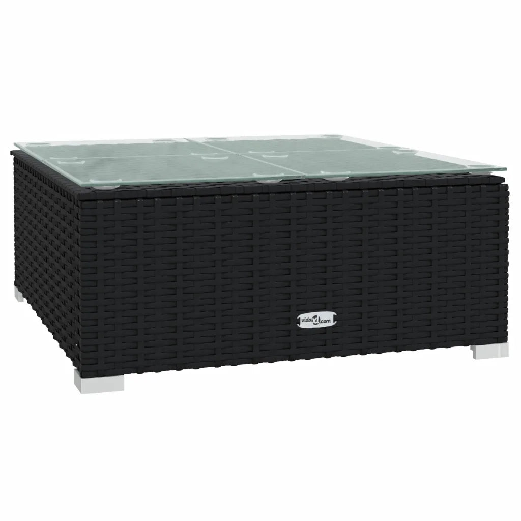 Set Divani da Giardino 6 pz con Cuscini in Polyrattan Nero cod mxl 30095