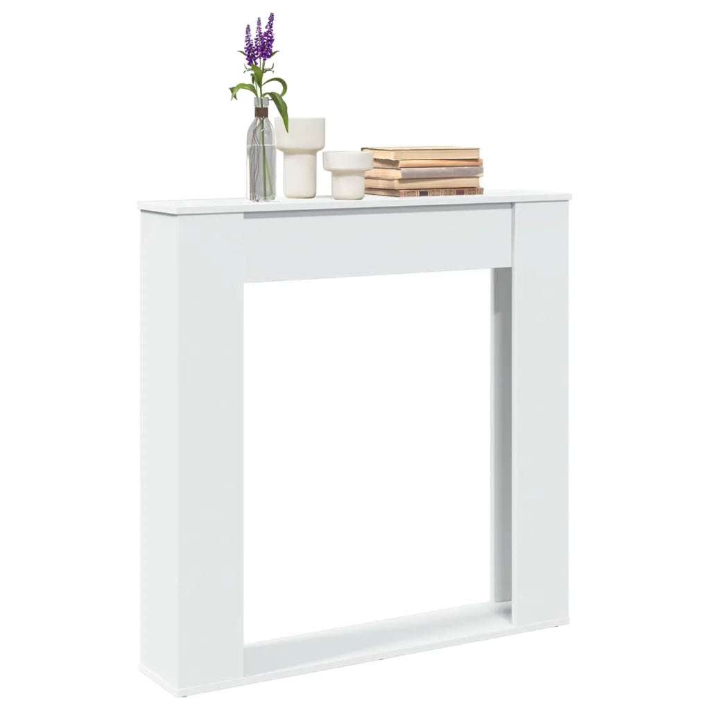 Cornice per Camino Bianca 100x20x100 cm in Truciolato CFW5191768