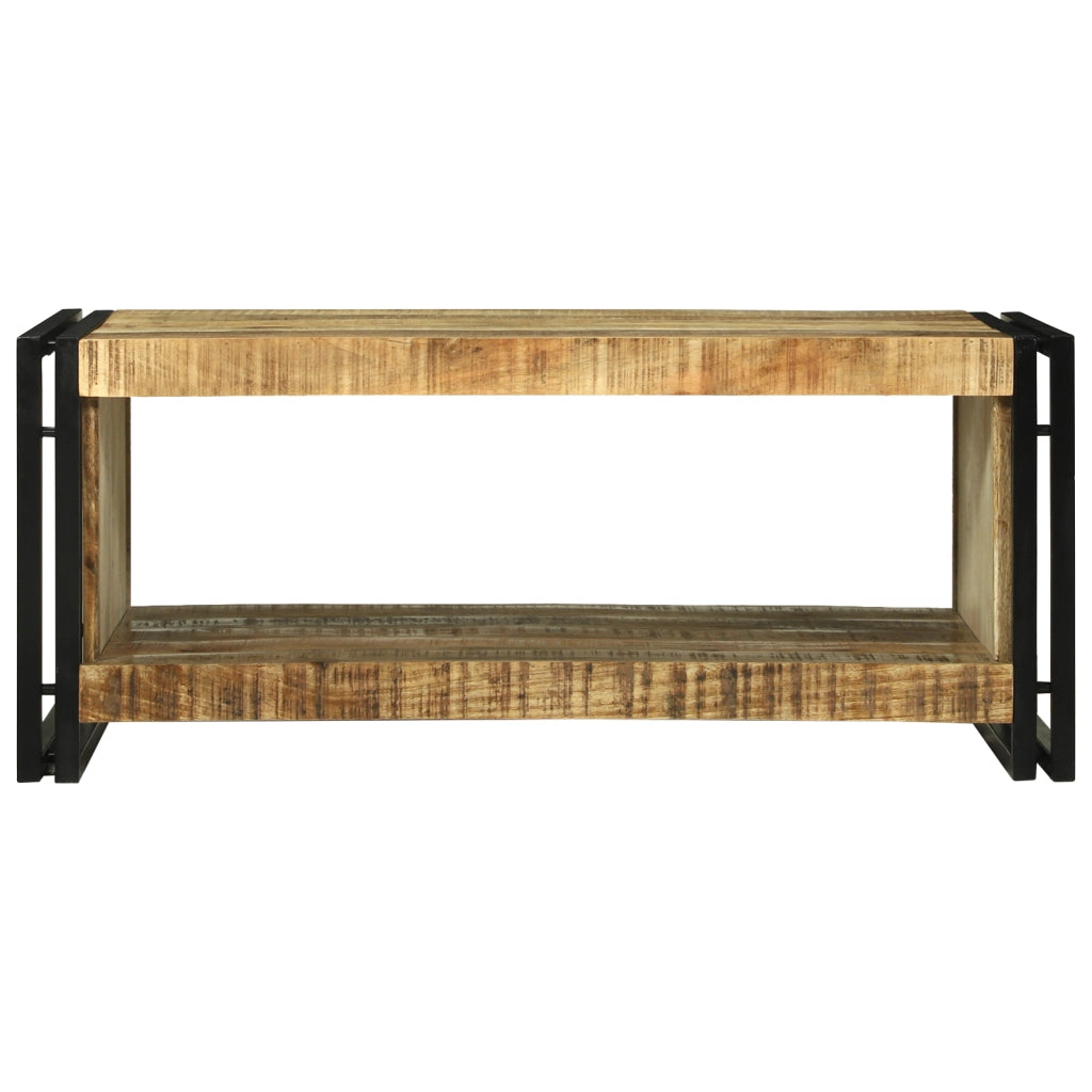 Tavolino da CaffÃ¨ 90x50x38 cm Legno Massello Grezzo di Mango