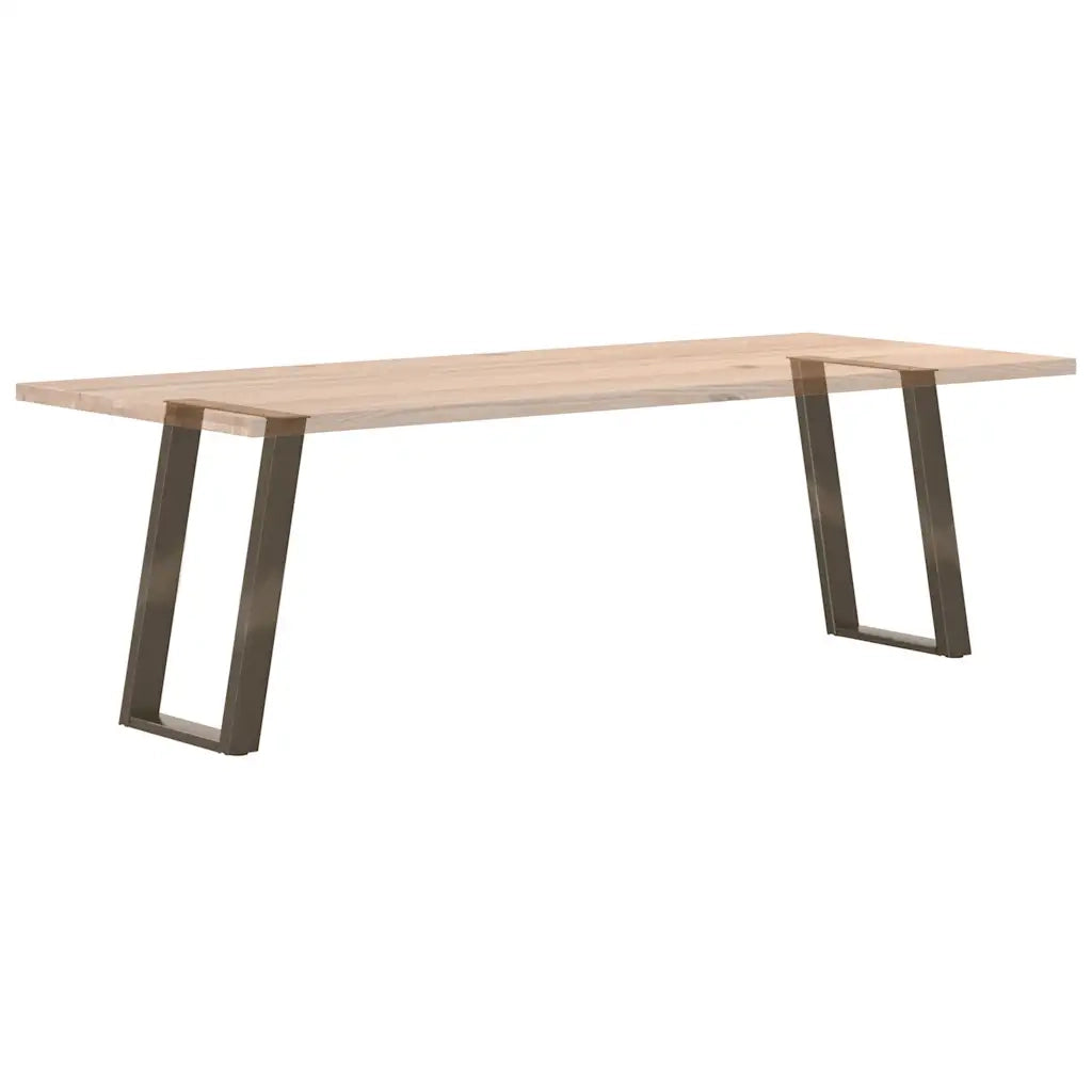 vidaXL Gambe per tavolo da pranzo a forma di U 2 pz in acciaio naturale 60x(72-73) cm
