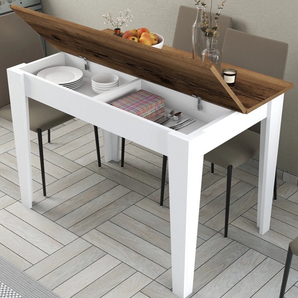 Zane, Tavolo Fisso 6 Posti, 110x72x75h cm Bianco