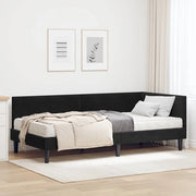 Struttura Letto Angolare con Materasso Altro 2 pz-Giroletto con materasso Nero Velluto 788533