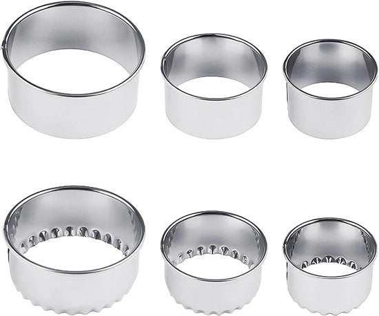 Set di stampi per biscotti in acciaio inossidabile, 6 stampi a forma di biscotto, set di stampi per biscotti e dolci, set di stampi per biscotti e donuts, set di stampi per biscotti e torte, set di stampi per biscotti e dumpling.