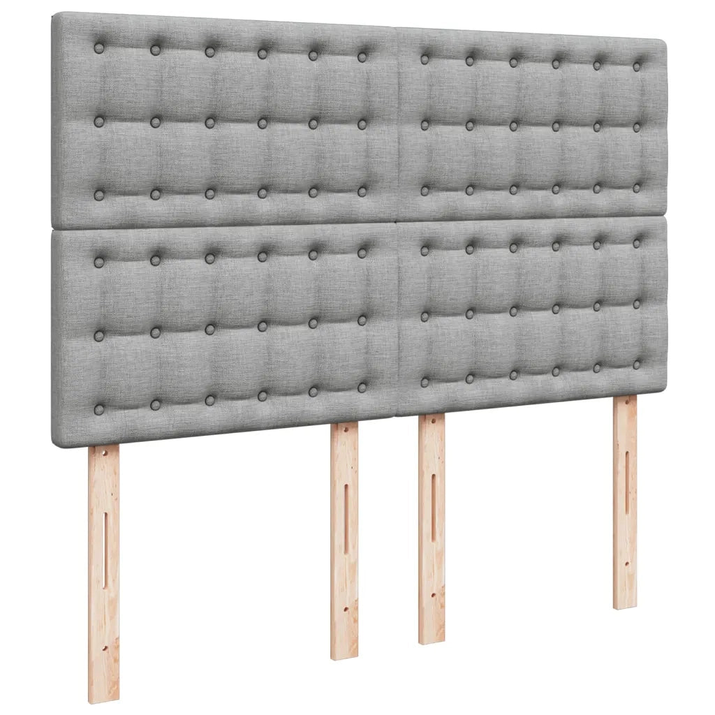 vidaXL Giroletto a Molle con Materasso Grigio Chiaro 140x190cm Tessuto