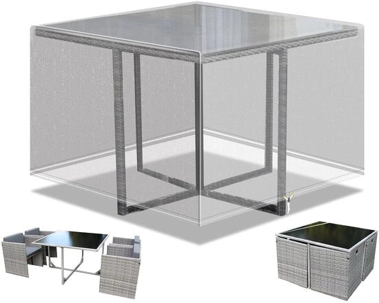 Tavolo di protezione per mobili esterni - Impermeabile - Adatto per mobili di rattan - 1 pezzo - 135x135x71 cm