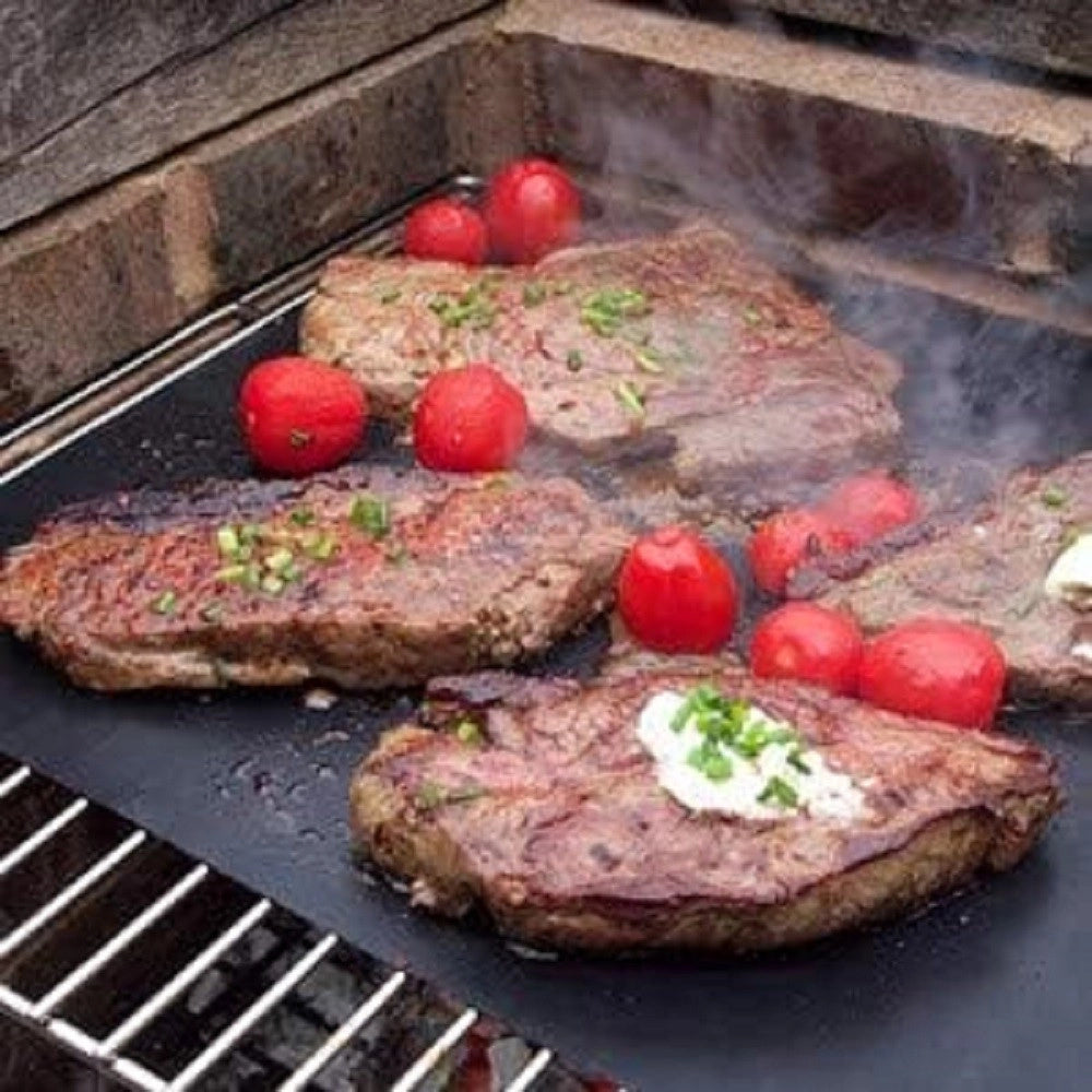 Trade Shop - Set 6pz Tappetini In Teflon Per Griglia Barbecue 40x33 Cm Riutilizzabili 7823804 -
