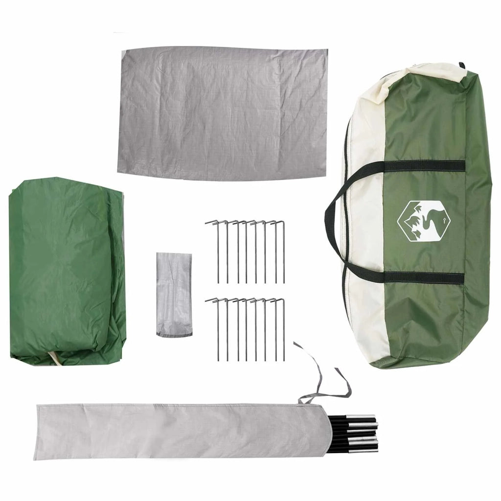 Tenda Capanna con tetto Verde 8 persone Poliestere e Acciaio 42028587