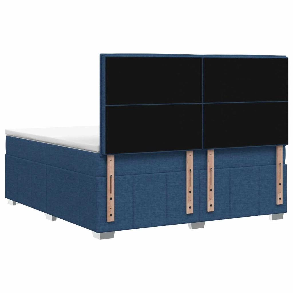 Letto box spring con materasso Blu 160 x 200 cm Tessuto 3454189