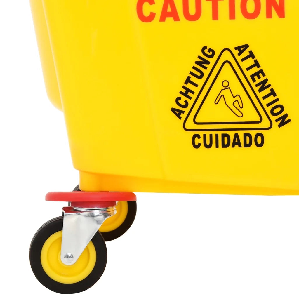 Secchio Mocio con Strizzatoio e Ruote Giallo 36 L Polipropilene CFW3130776